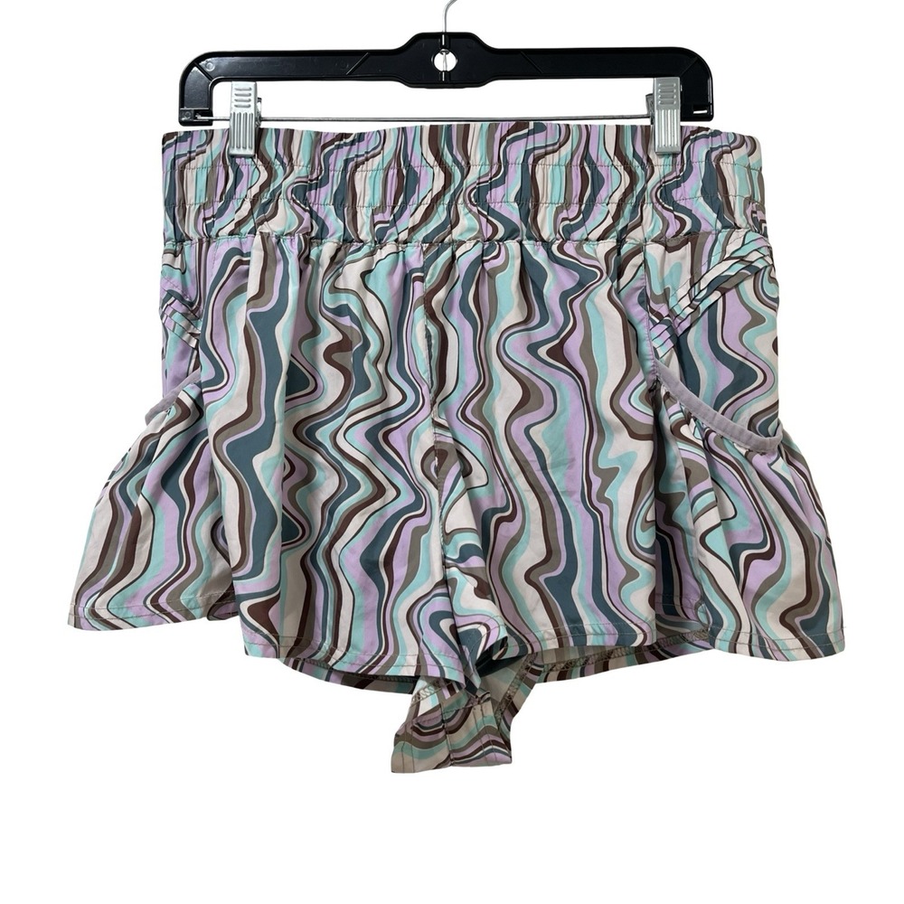 Free People Movement Get your Flirt On Short Size L Psychedelic Retro Athleisure